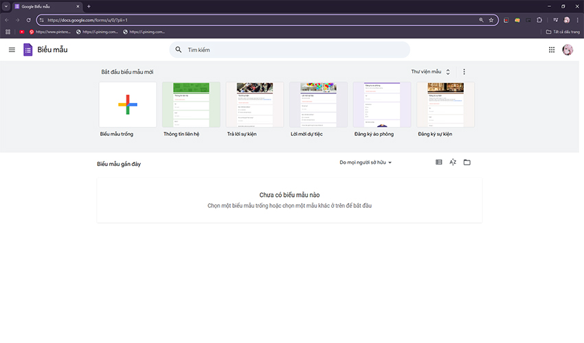 cách tạo google form