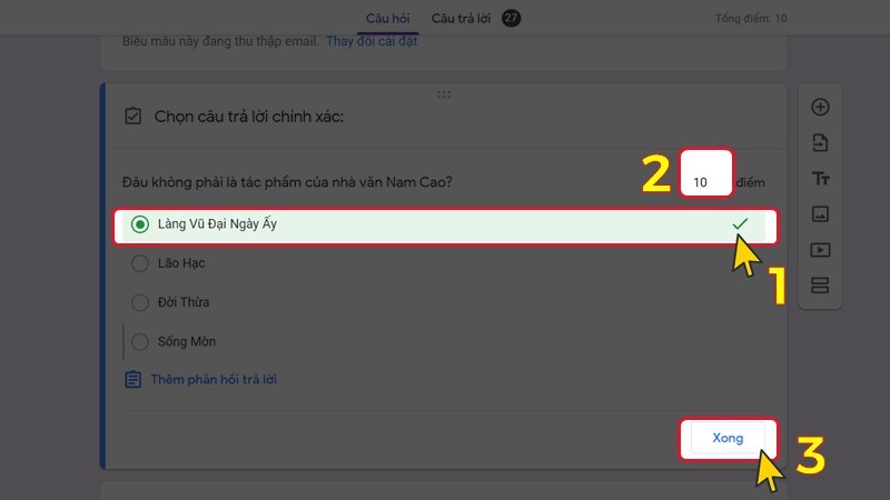 cách tạo google form