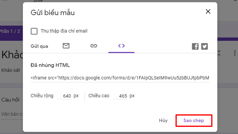 cách tạo google form