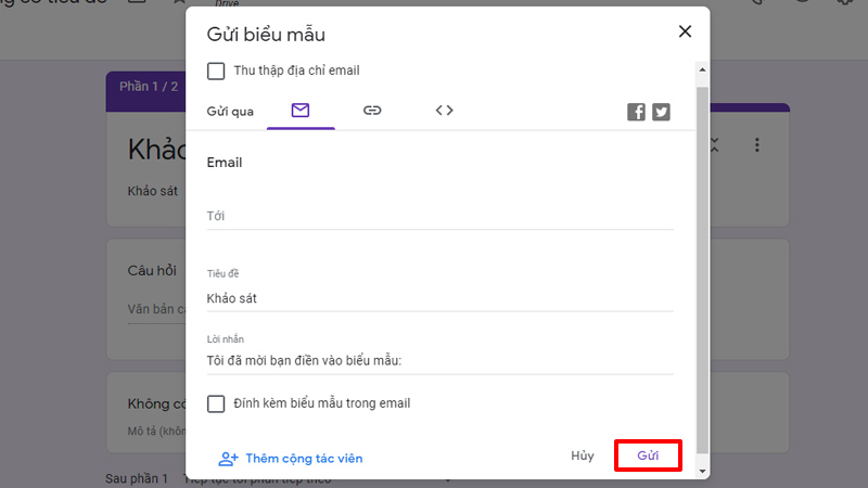 cách tạo google form