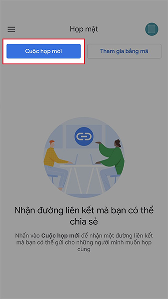 tạo cuộc họp google meet
