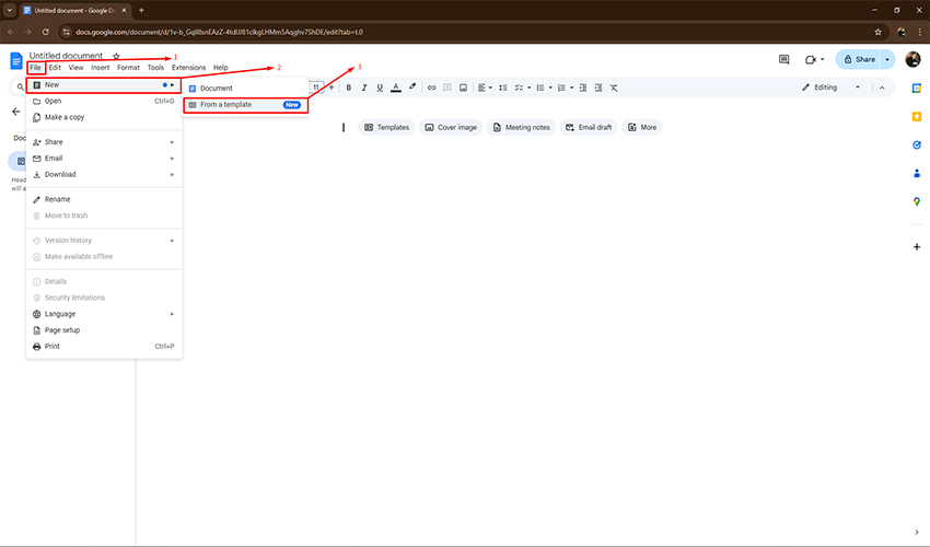 tạo google doc