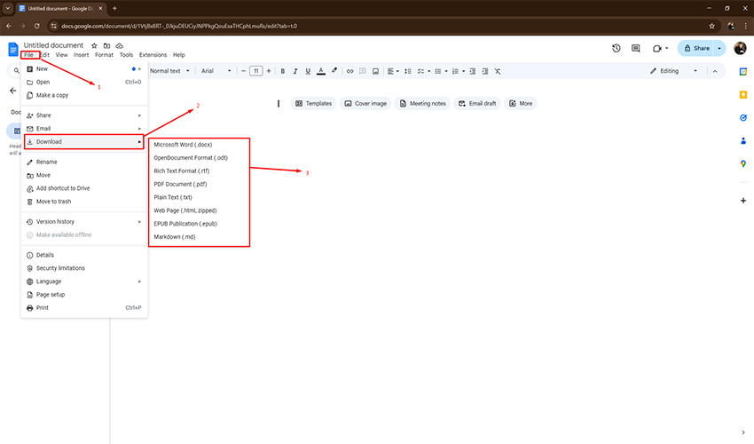 tạo google doc